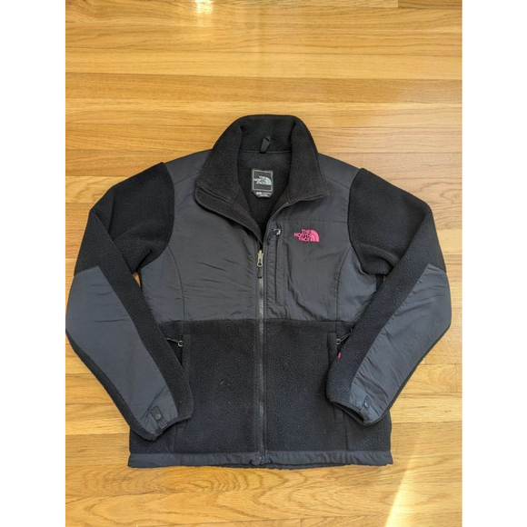 The North Face Polartec Fleece Jacket Black w Pink Logo Medium - Picture 12 of 12
